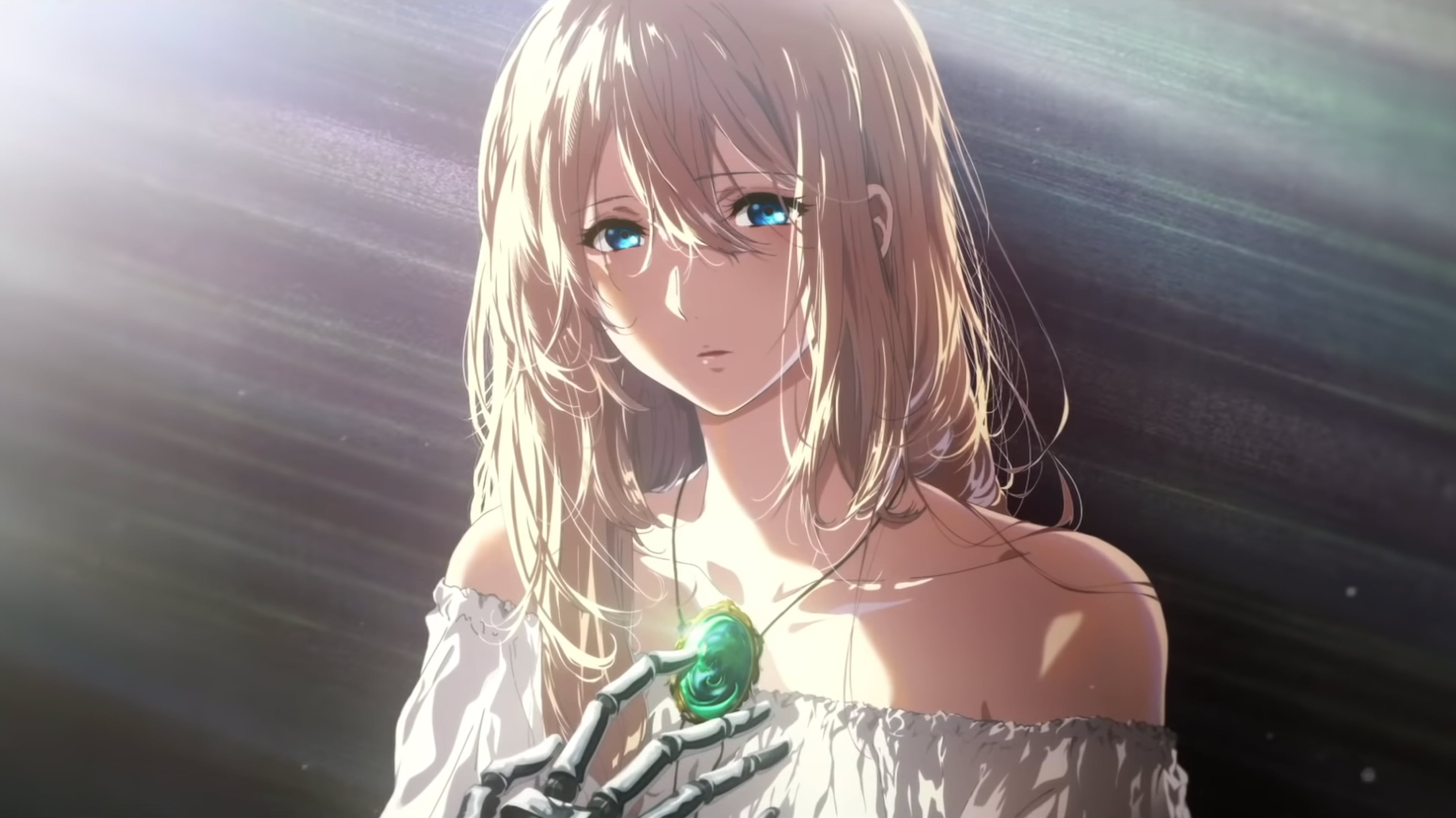 Anime Violet Evergarden Blonde Blue Eyes Girl 2k 4k
