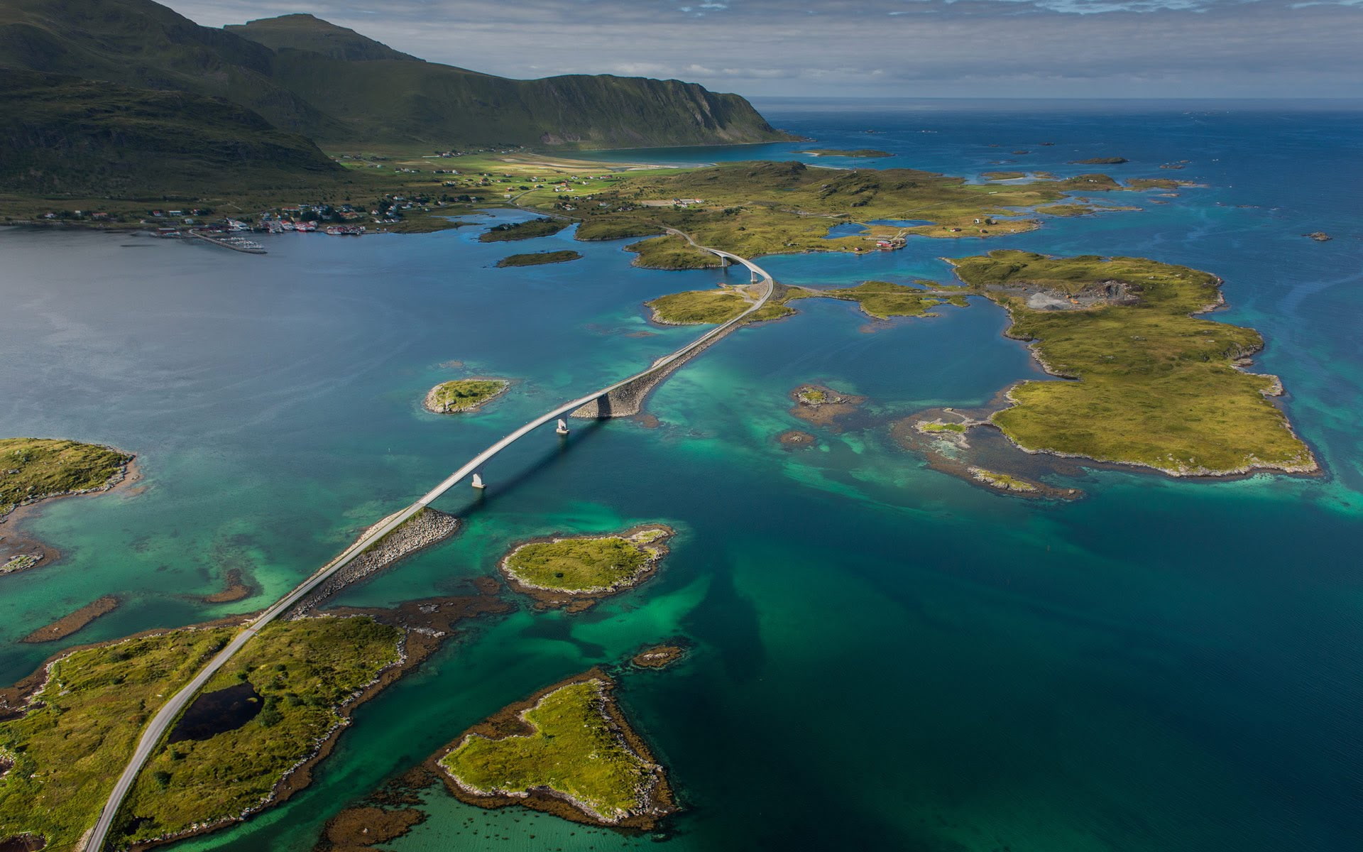 Atlantic Ocean Road in Norway water sea scenics nature tranquility 2k