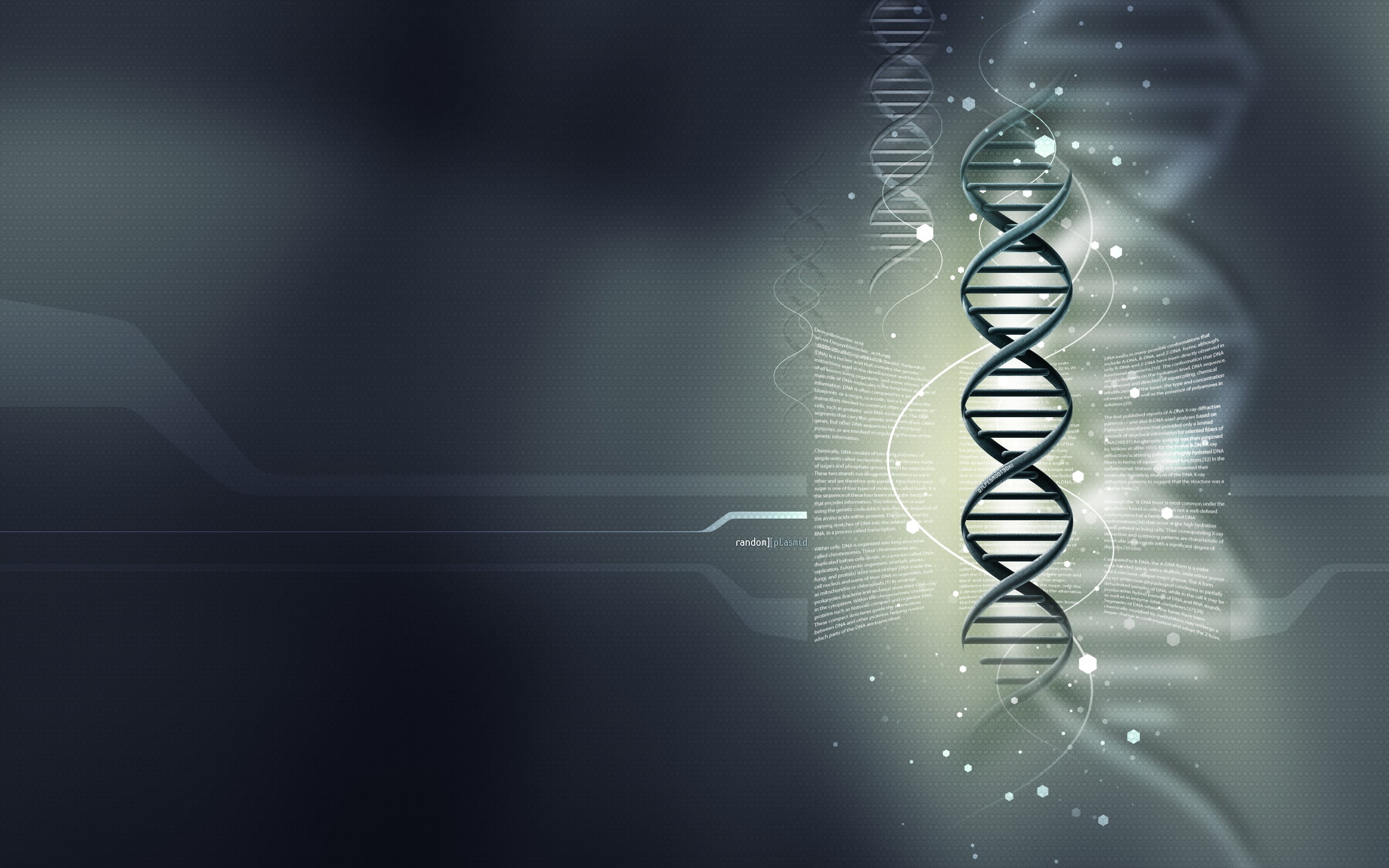 black spiral wallpaper DNA science biology chemistry digital art 2k