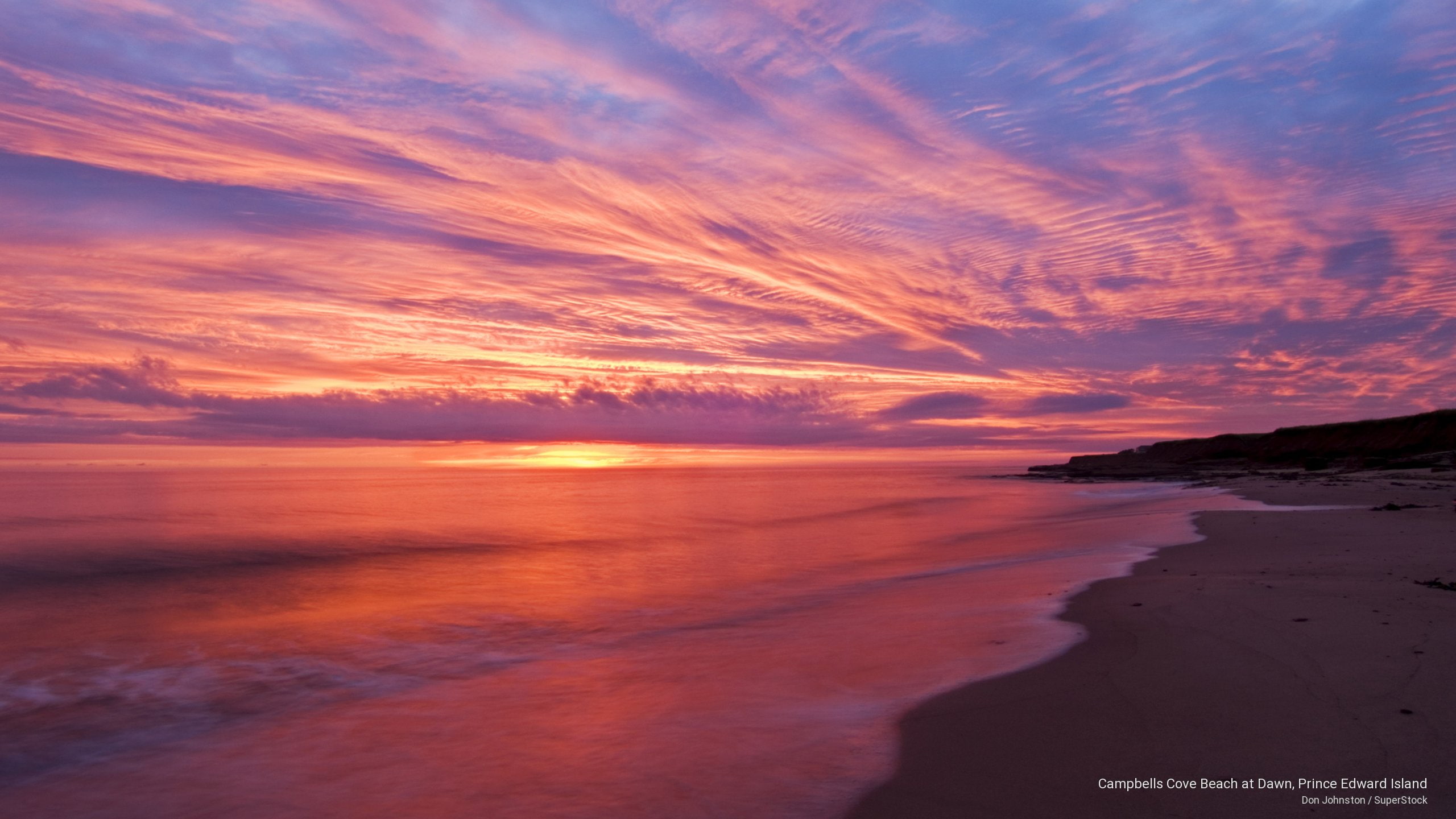 Campbells Cove Beach at Dawn Prince Edward Island Sunrises Sunsets 2k