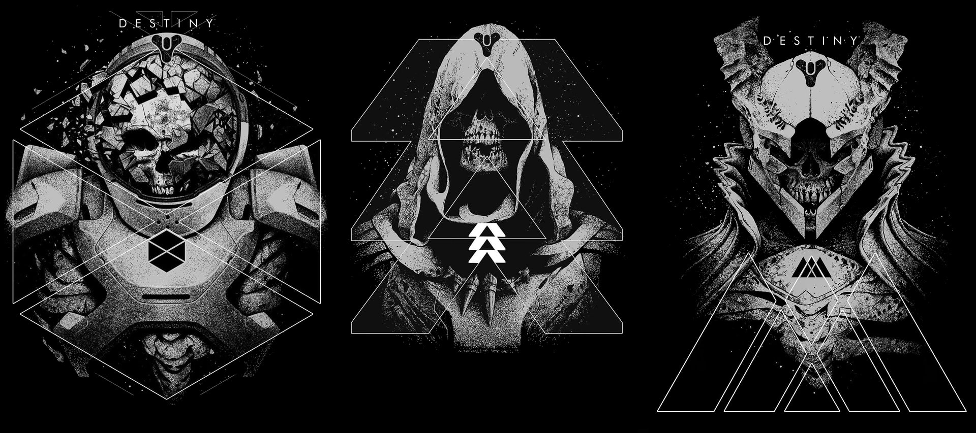 Destiny 2 Video Game Art collage video games skull monochrome 67 2k