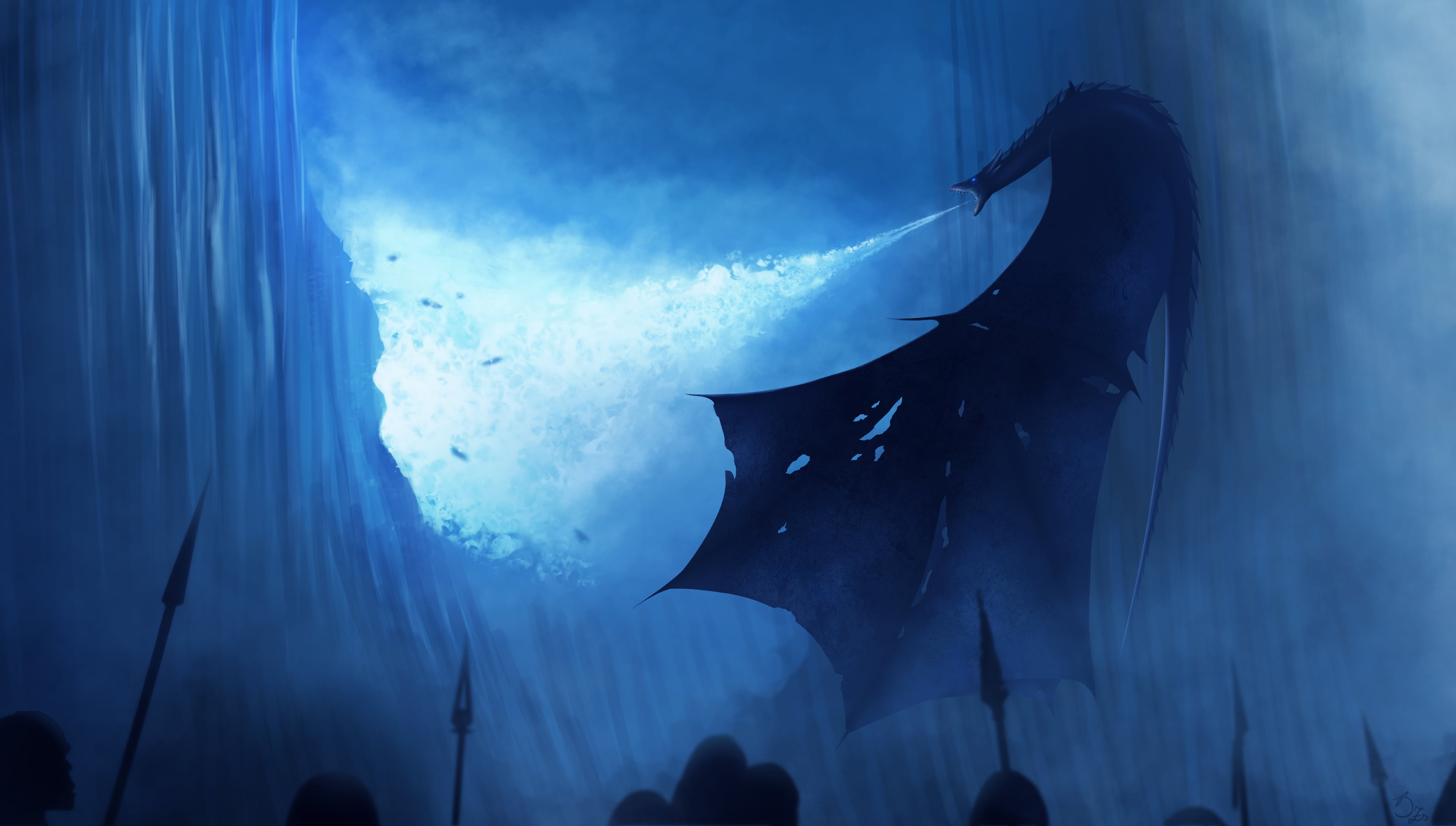 dragon illustration A Song of Ice and Fire Game Thrones 2k 4k