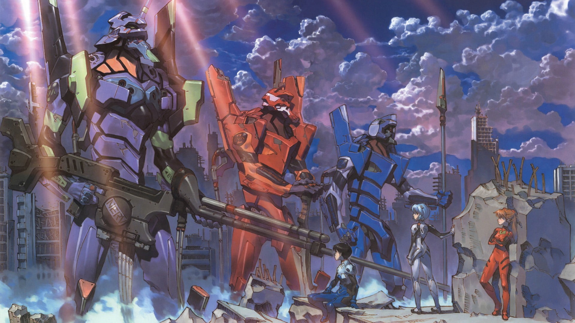 Evangelion wallpaper Neon Genesis EVA Unit 01 02 2k