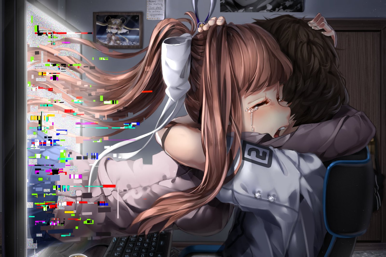 female and male anime character wallpaper girls Doki Literature Club 2k