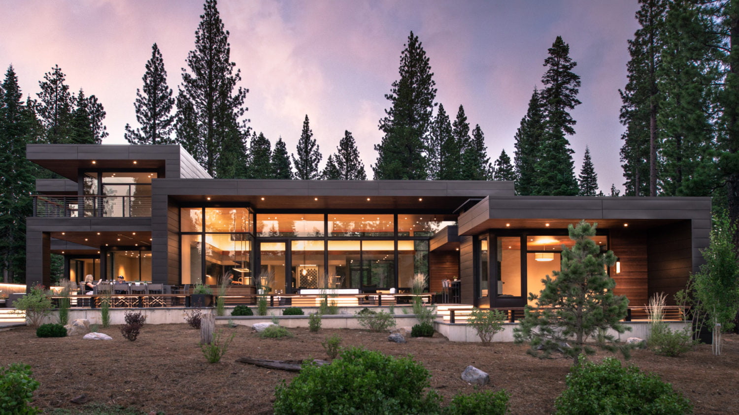 forest nature house trees mansions modern architecture 2k