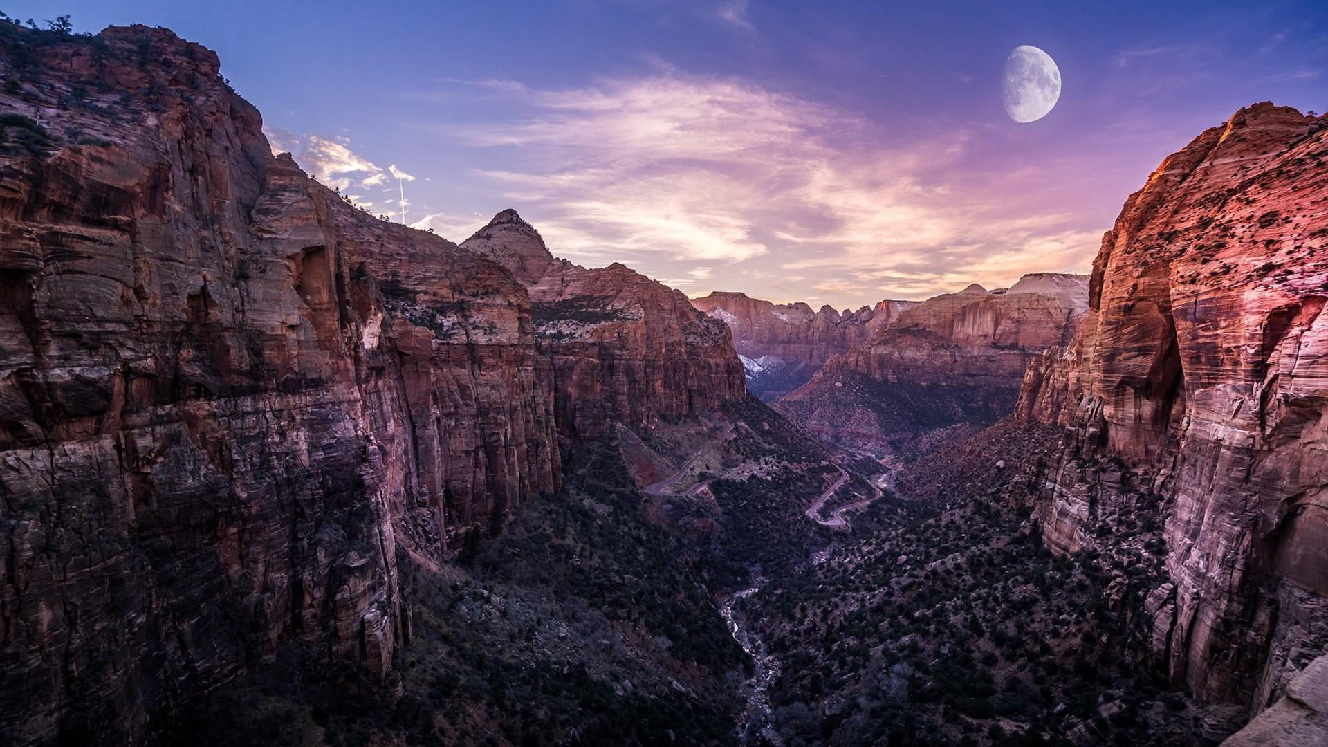 geology united states utah zion canyon moon national park 2k