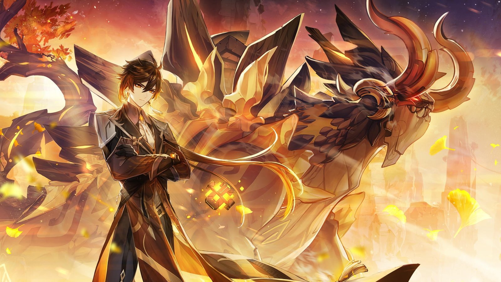 Genshin Impact anime boys Zhongli 2k
