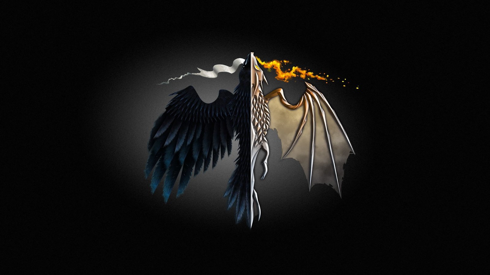 gray dragon digital wallpaper fantasy art artwork 2k