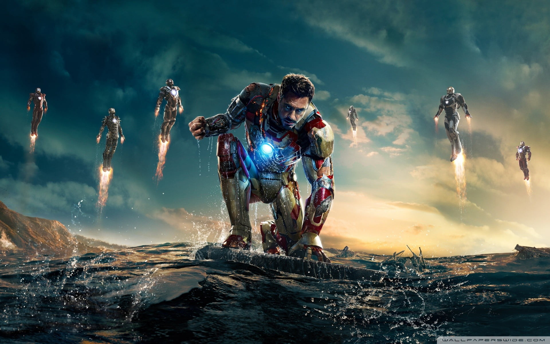 Iron Man wallpaper 3 Robert Downey Jr cloud sky 2k