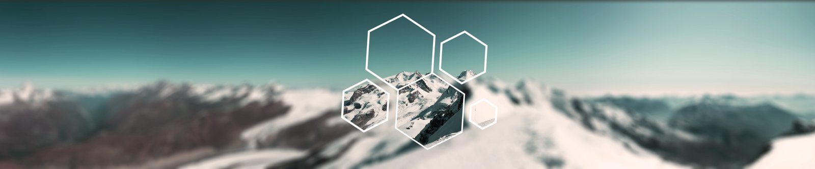 multiple display blurred landscape triple screen hexagon 2k 4k 5k