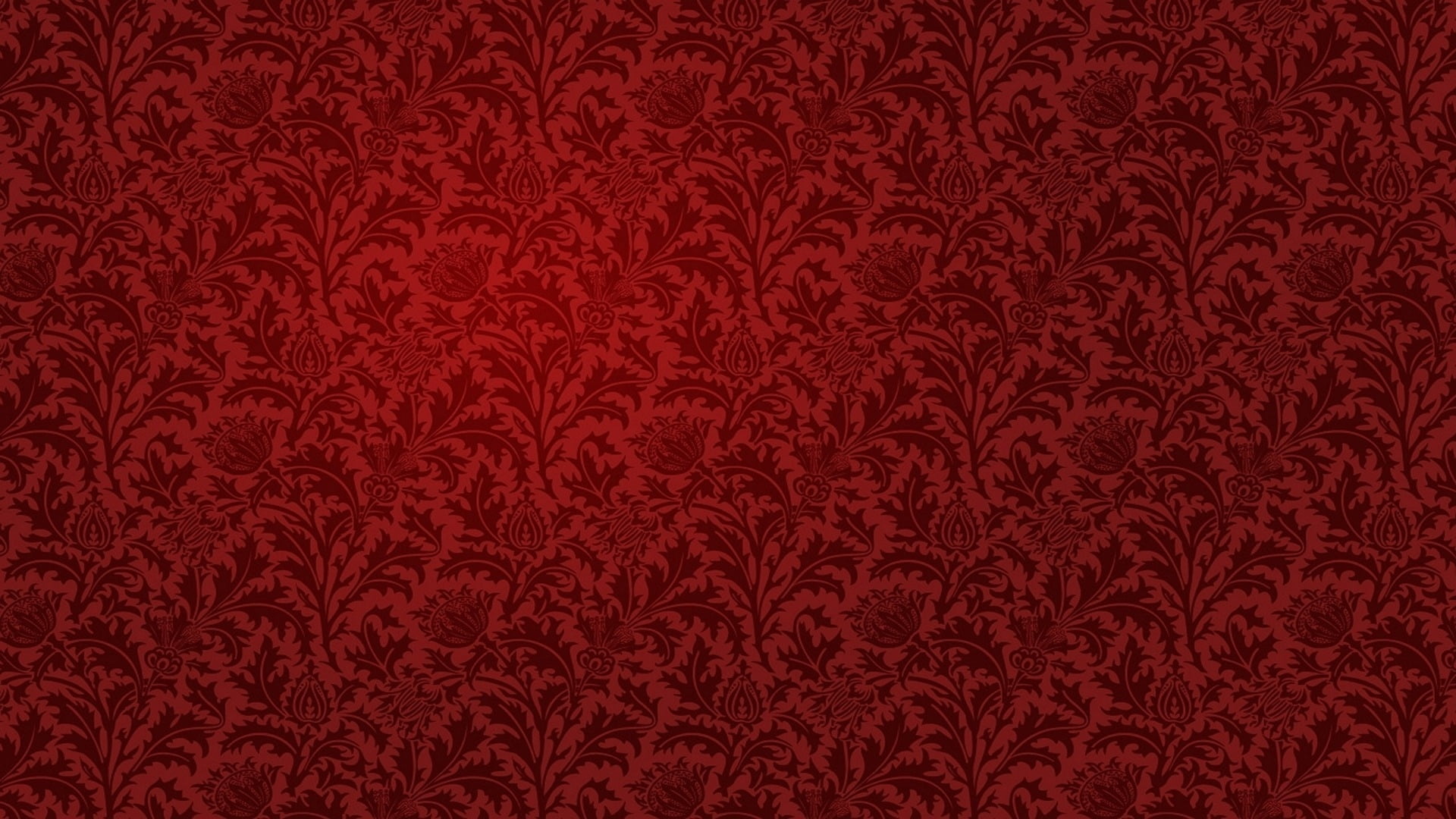 red floral textile patterns lines bright color surface texture 2k