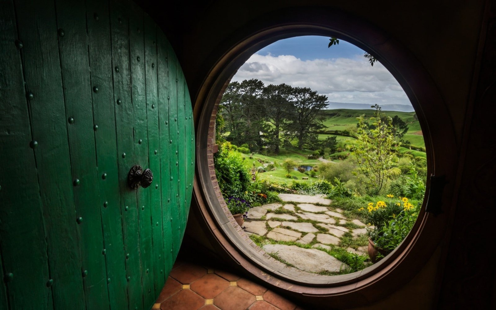 The Hobbit nature Lord of the Rings Shire door 2k