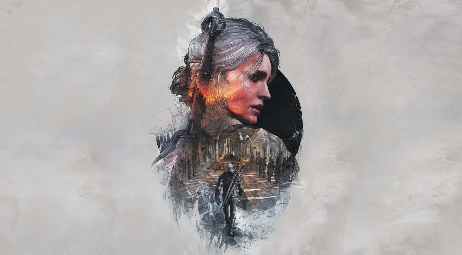 The Witcher 3 Wild Hunt Ciri FanArt woman's face painting Games 2k
