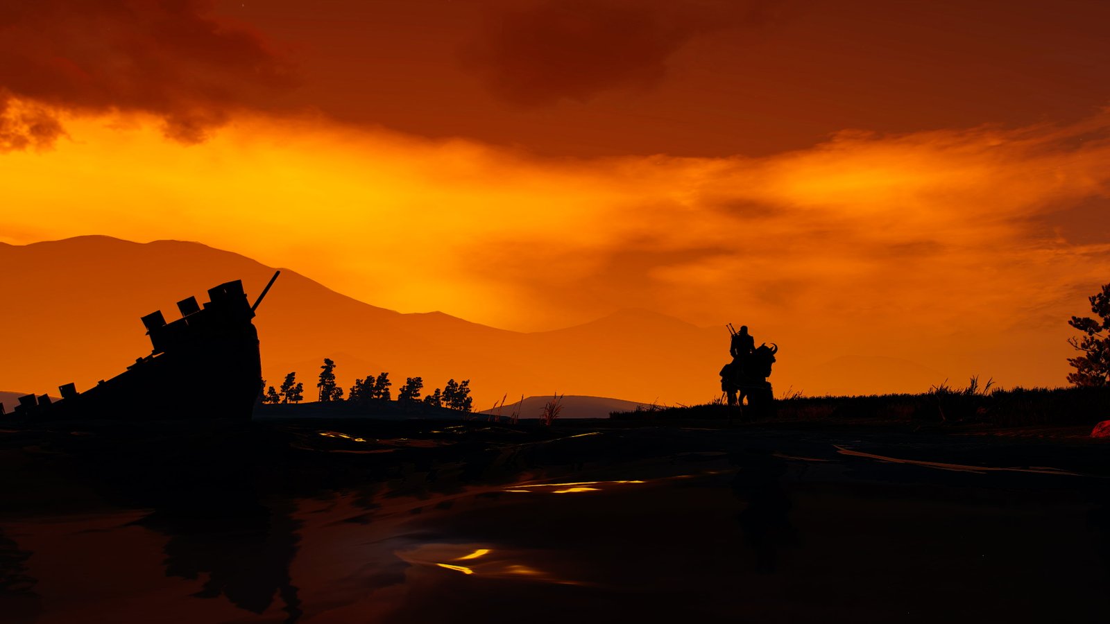 The Witcher 3 Wild Hunt screen shot PC gaming video game characters 2k 4k