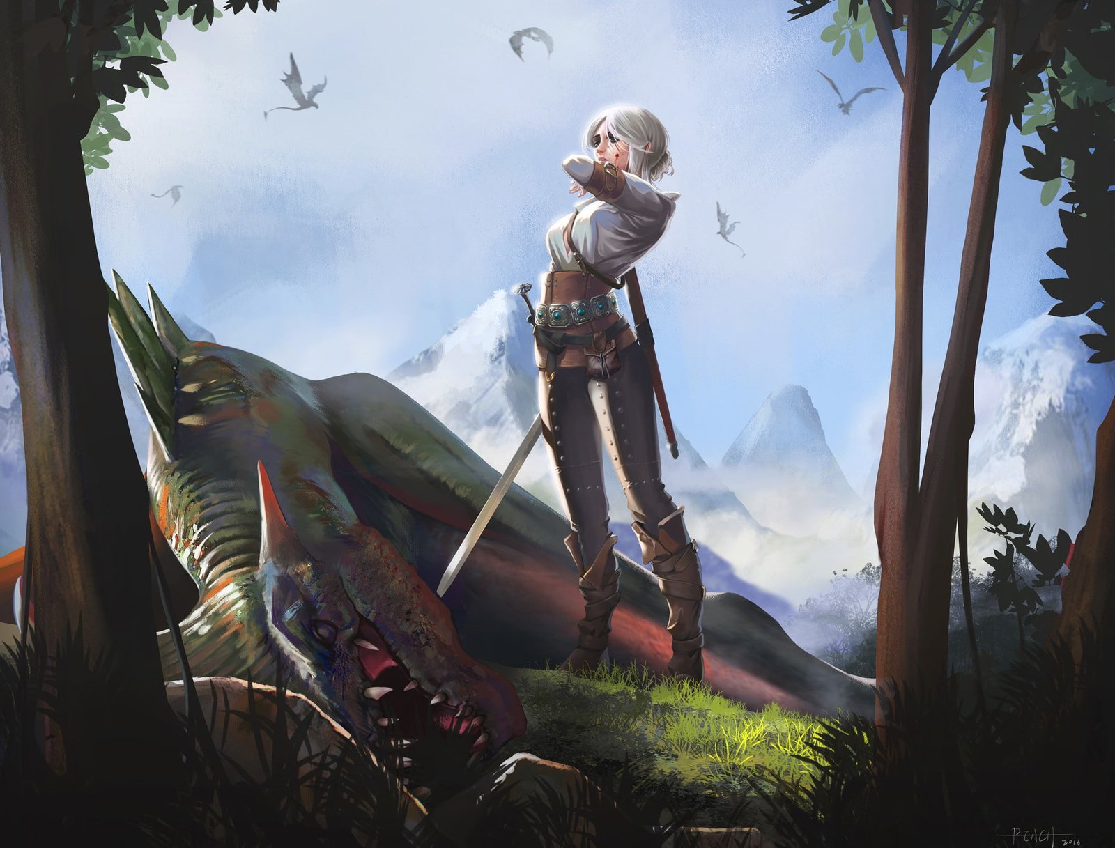 The Witcher 3 Wild Hunt Ciri Creature 2k
