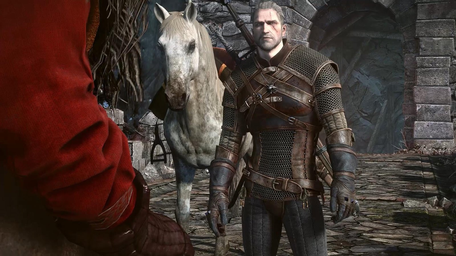 The Witcher wallpaper sword beard Geralt CD Projekt RED 3 Wild Hunt 2k