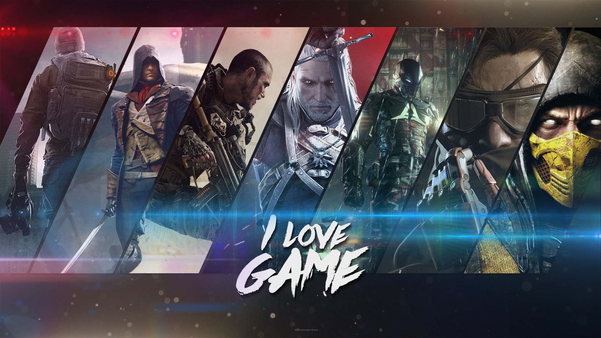 Video Game Collage Assassin's Creed Unity Batman Arkham Knight 2k