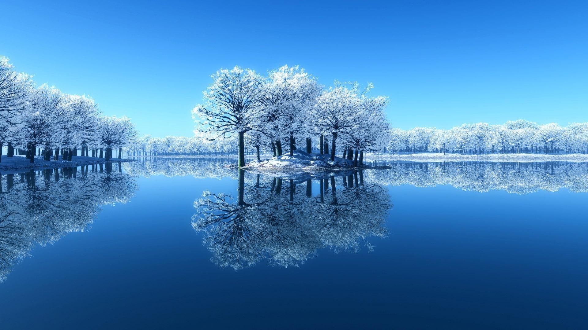 Water day phase clean desktop winter scenery 2k