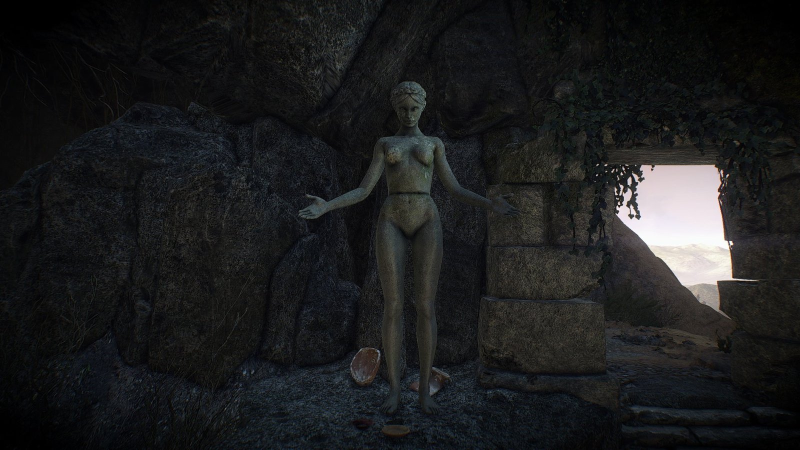 woman statue The Witcher 3 Wild Hunt video games sculpture 2k