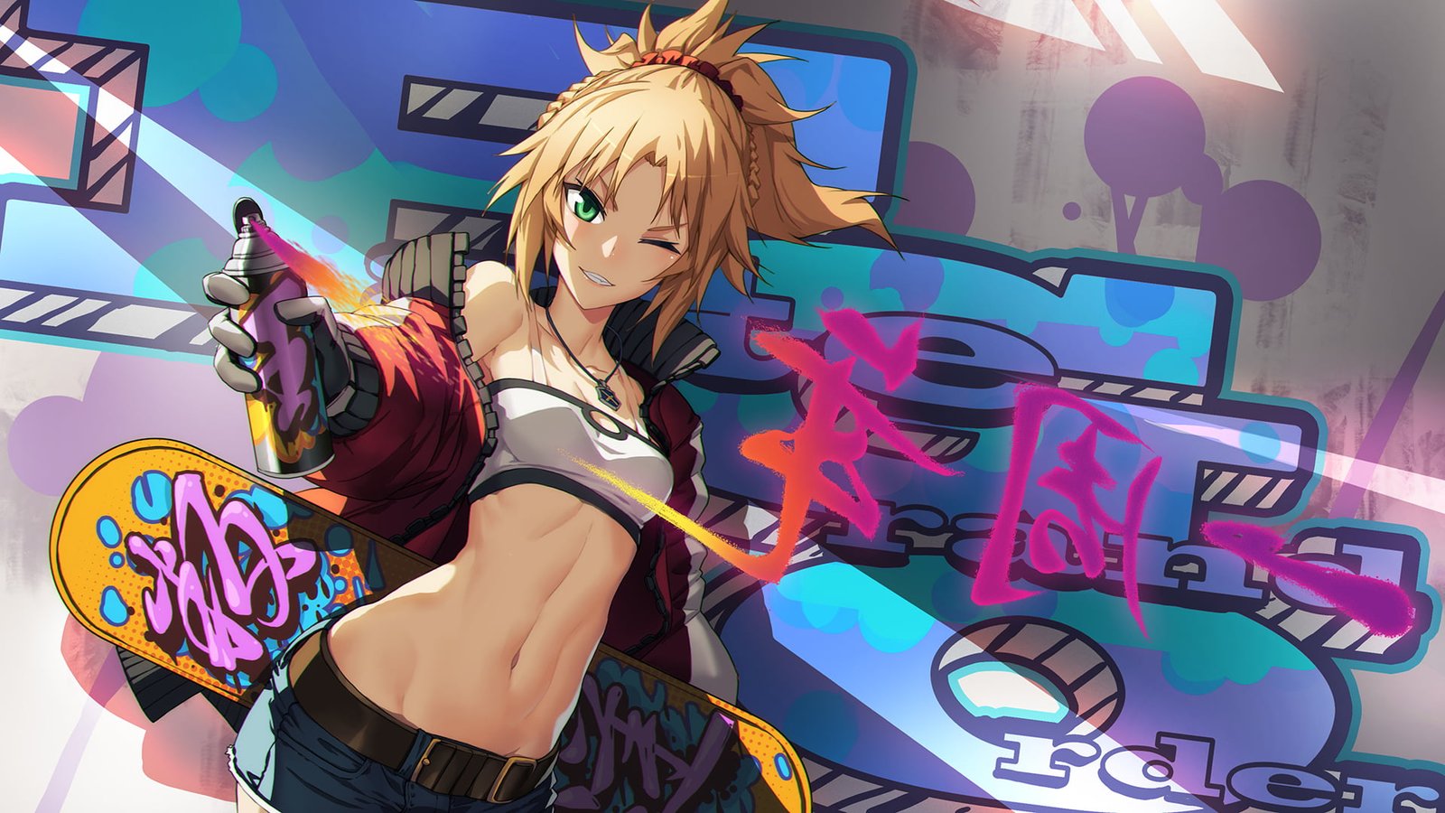 yellow haired anime character Fate Series Apocrypha girls 2k