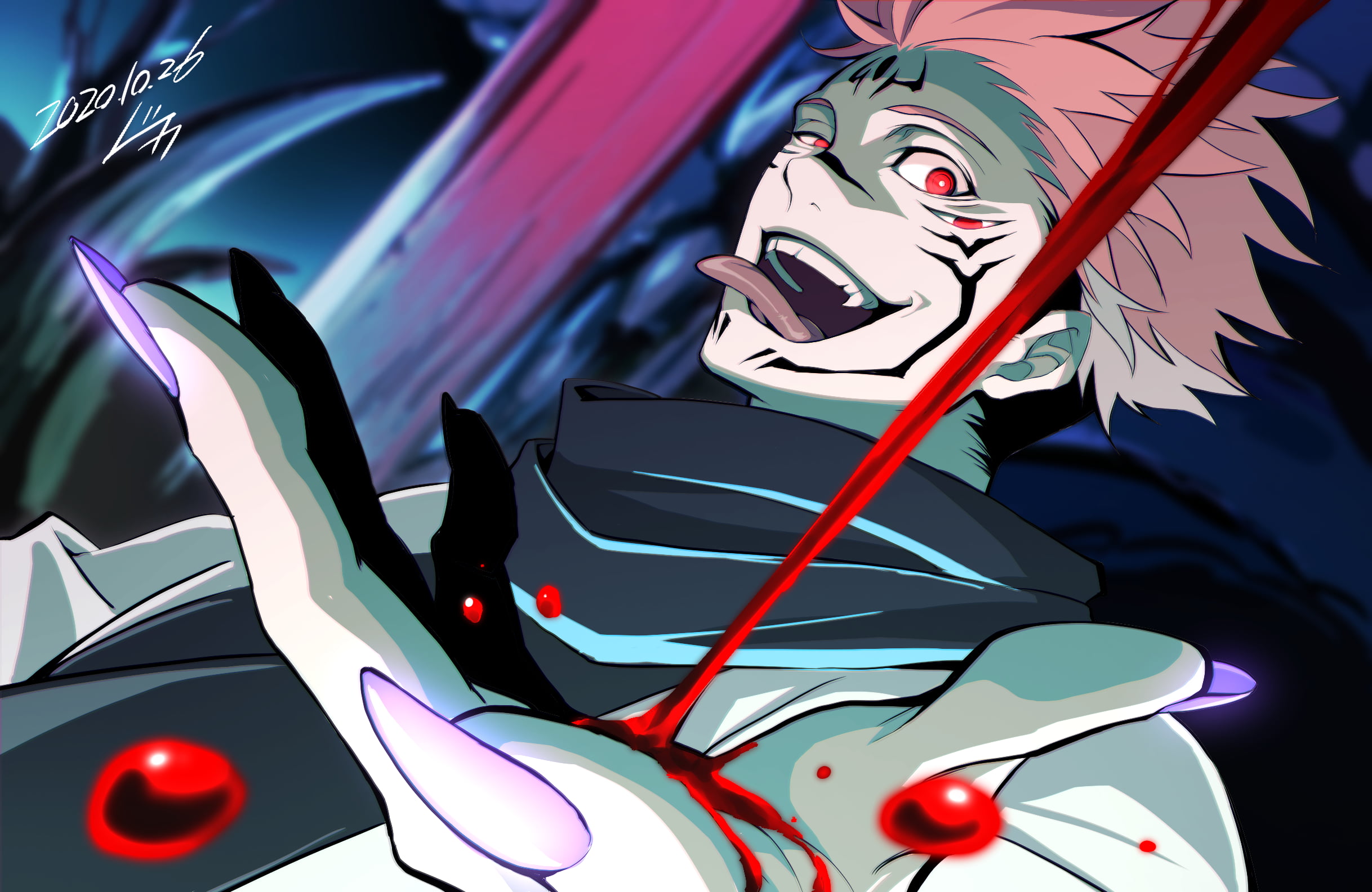 anime boys Jujutsu Kaisen Yuji Itadori Sakuna 2k