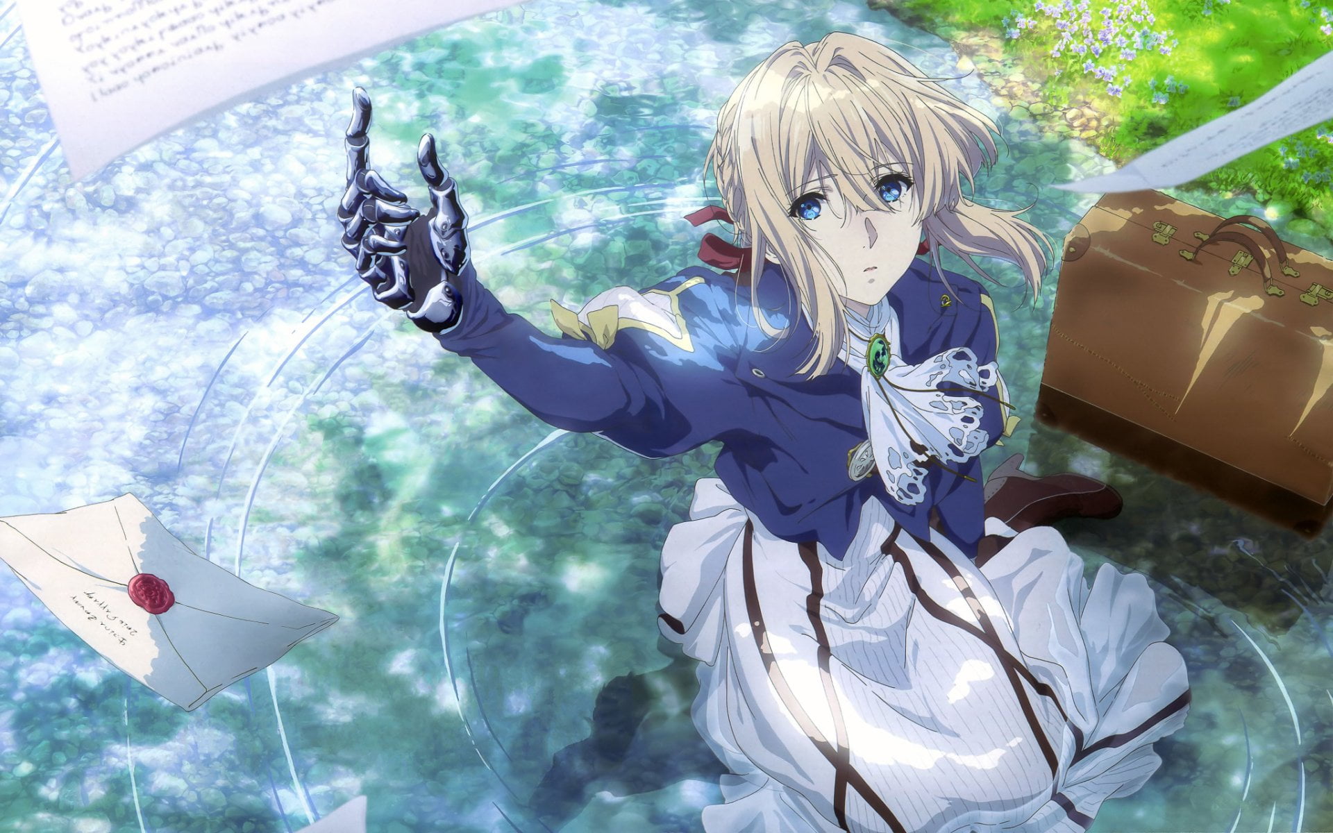 Anime Violet Evergarden Character blond hair 2k