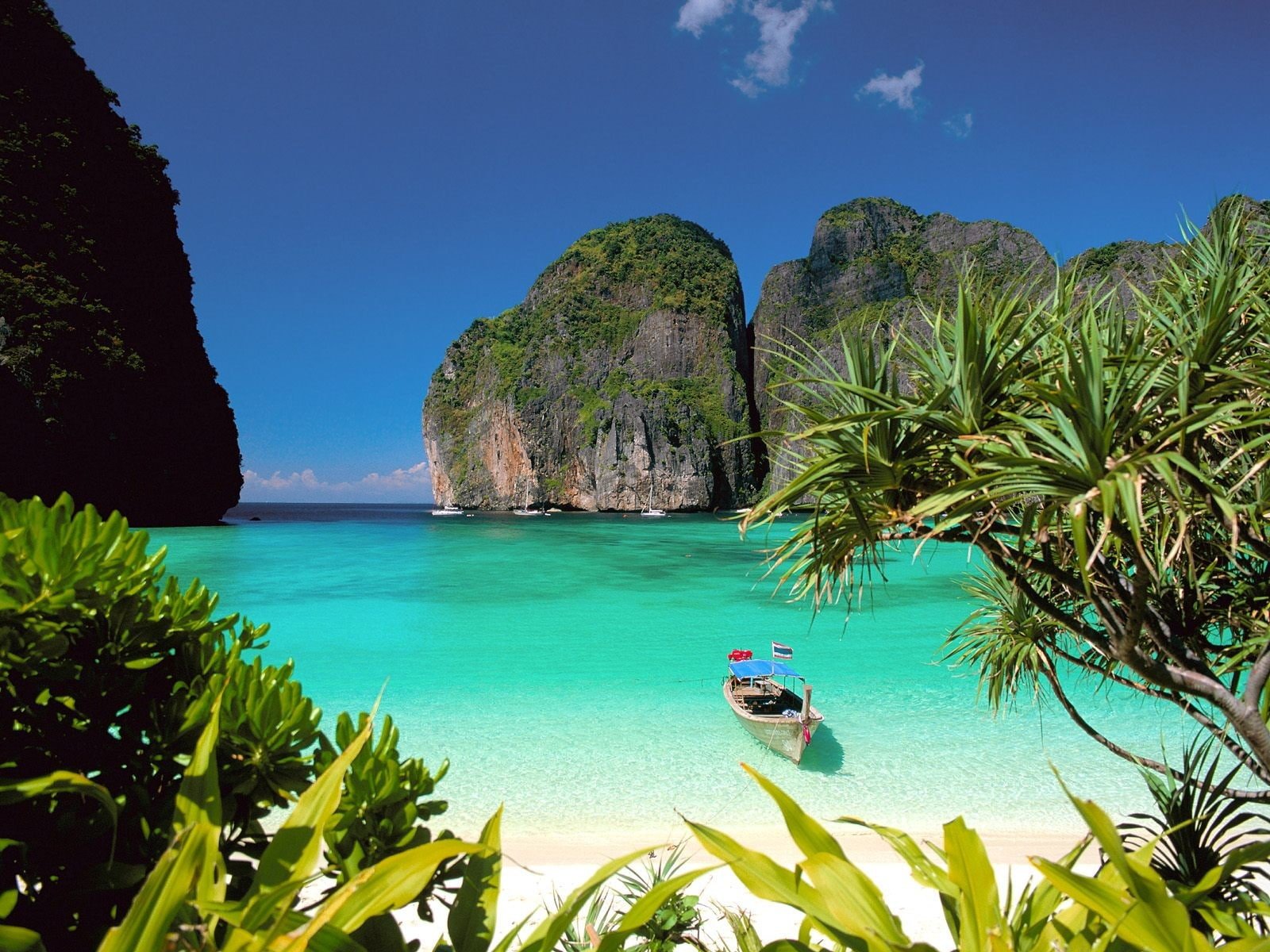 coast beach tropical Thailand cliff bay sea water climate 2k