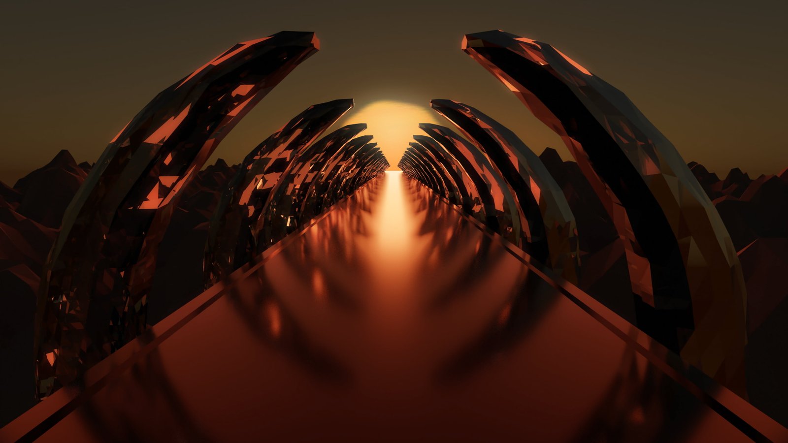 digital art artwork landscape lights reflection 2k 4k
