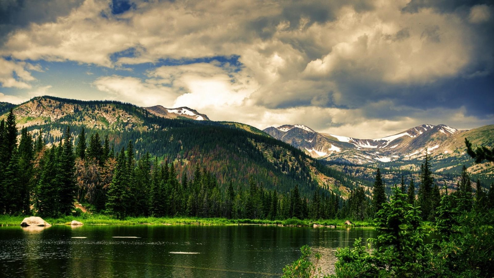 Green Mountains Clouds Nature Forest Rivers High Resolution Pictures 2k