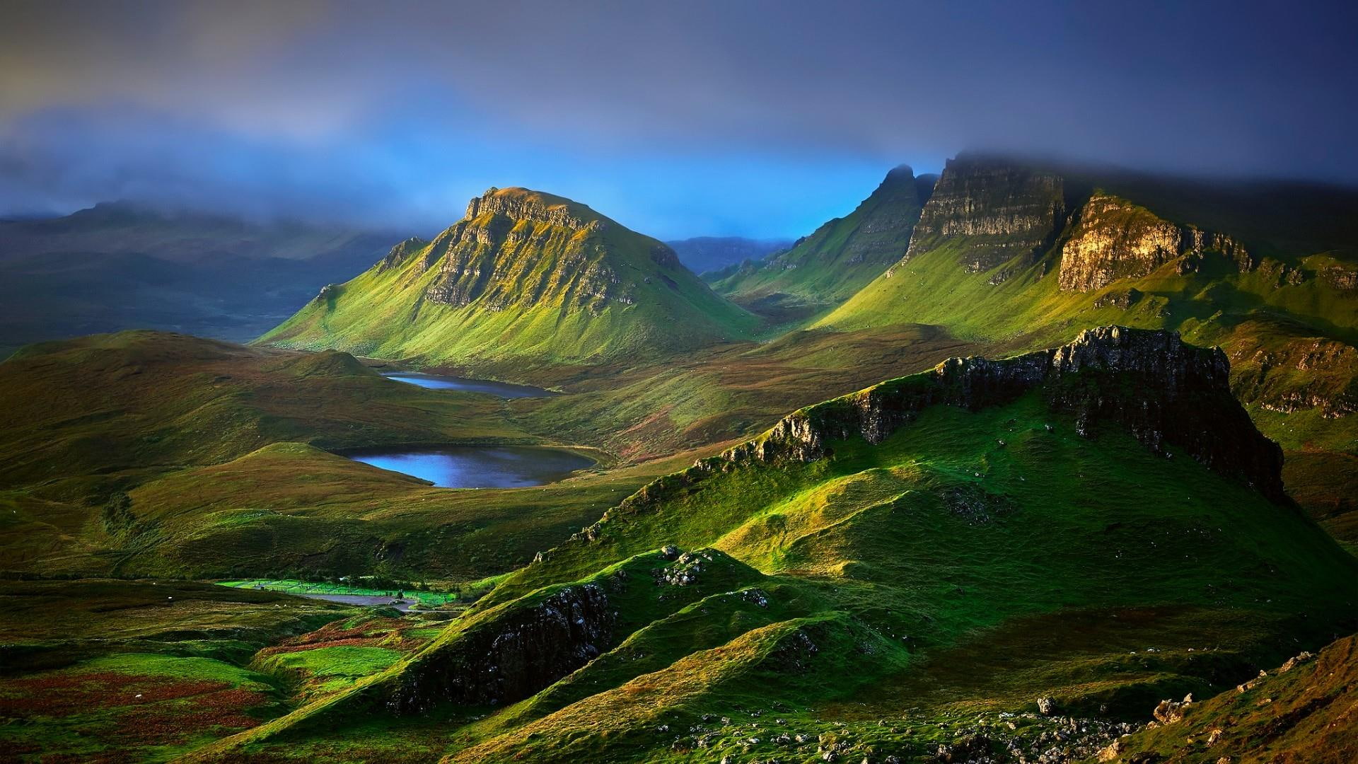 highland nature scotland mount scenery mountain skye lakes 2k