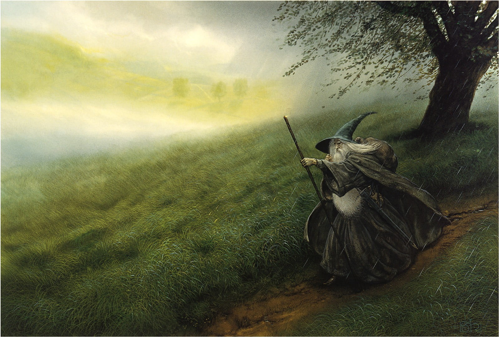 untitled The Lord of the Rings Gandalf John Howe Hobbit 2k