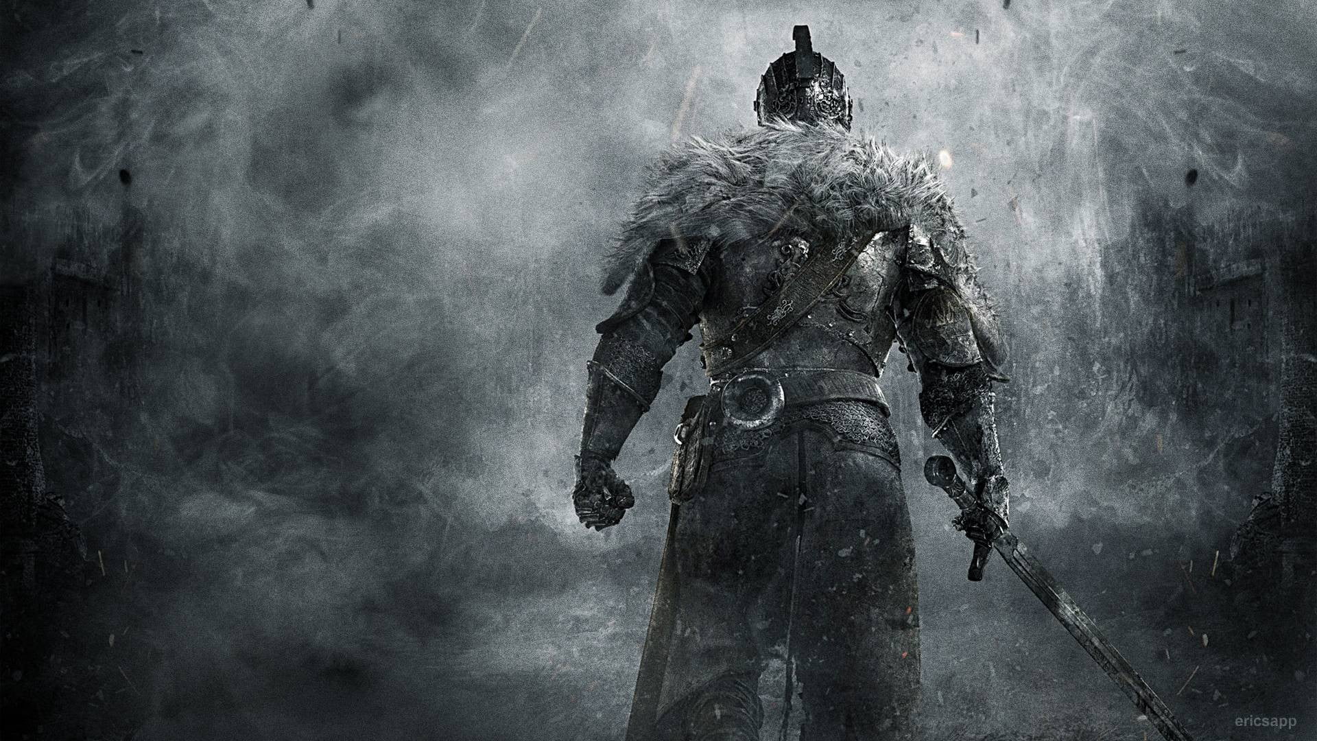 warrior holding sword digital wallpaper Dark Souls II 2k