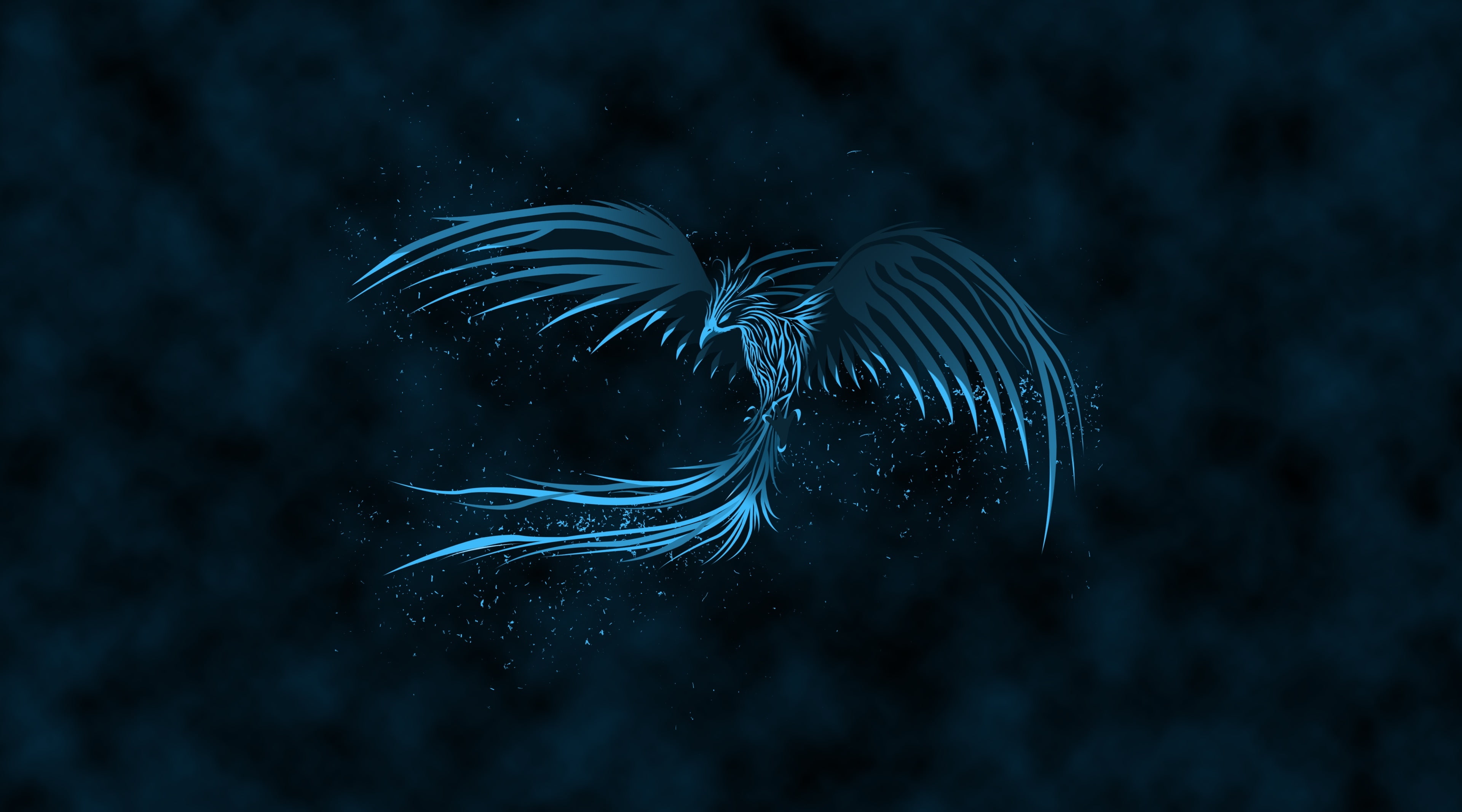 Blue Phoenix blue phoenix logo Aero Vector Art supernatural 2k 4k