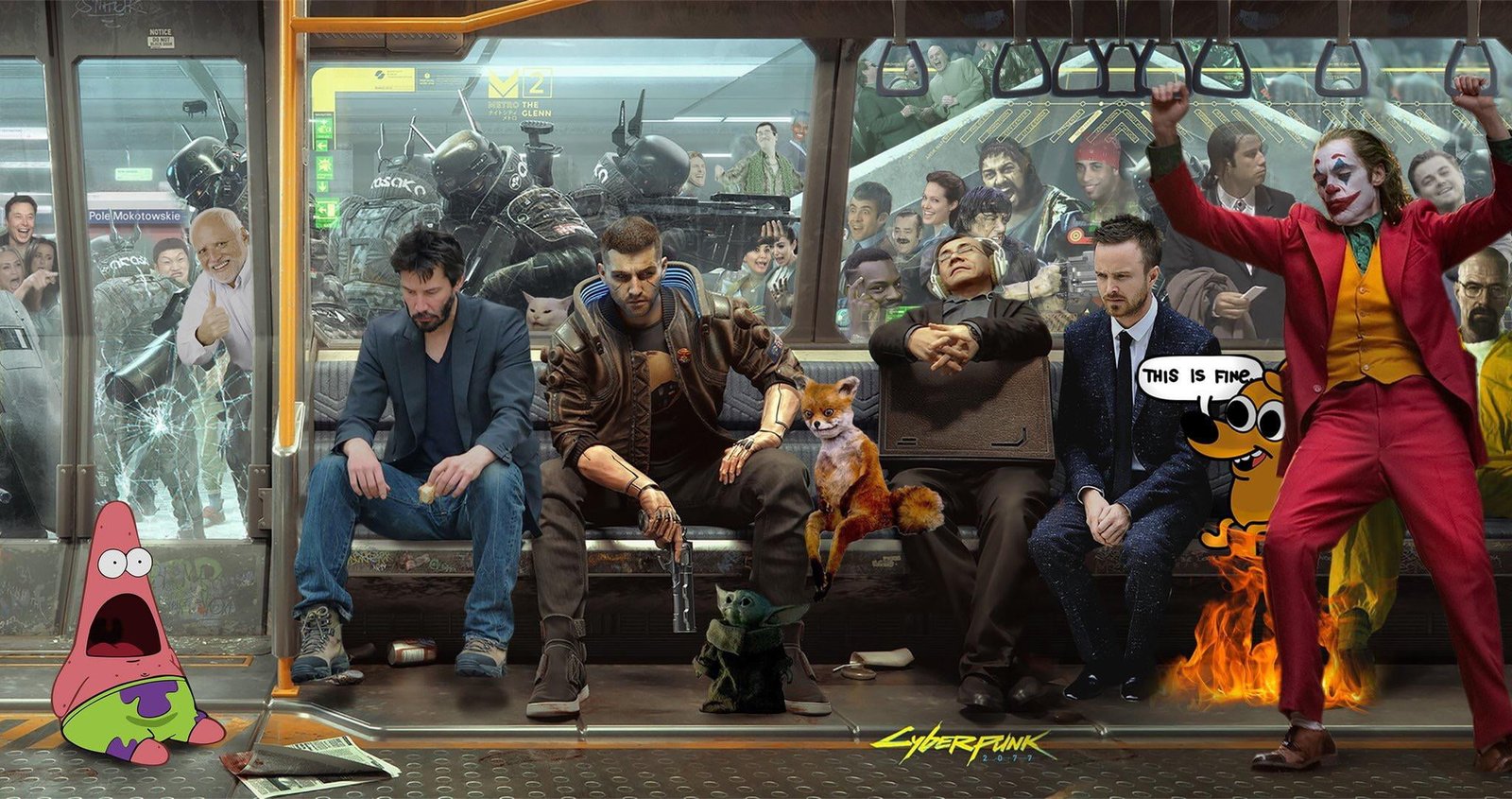 Cyberpunk CD Projekt RED video game art Photoshop Keanu Reeves 2k