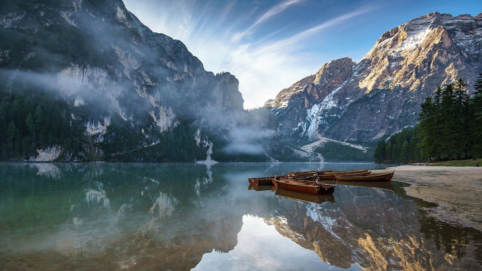 italy lago di braies south tyrol lake landscape 2k