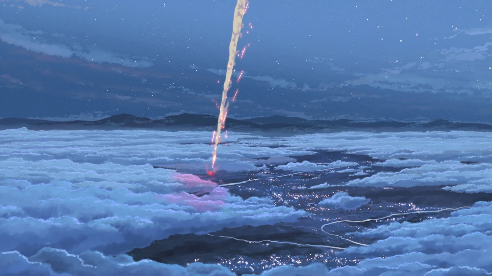 Kimi no Na Wa Makoto Shinkai anime sky nature people 2k 4k