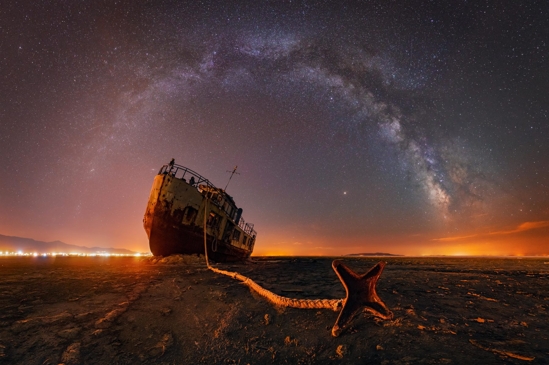 landscape photography long exposure Milky Way space sky 2k