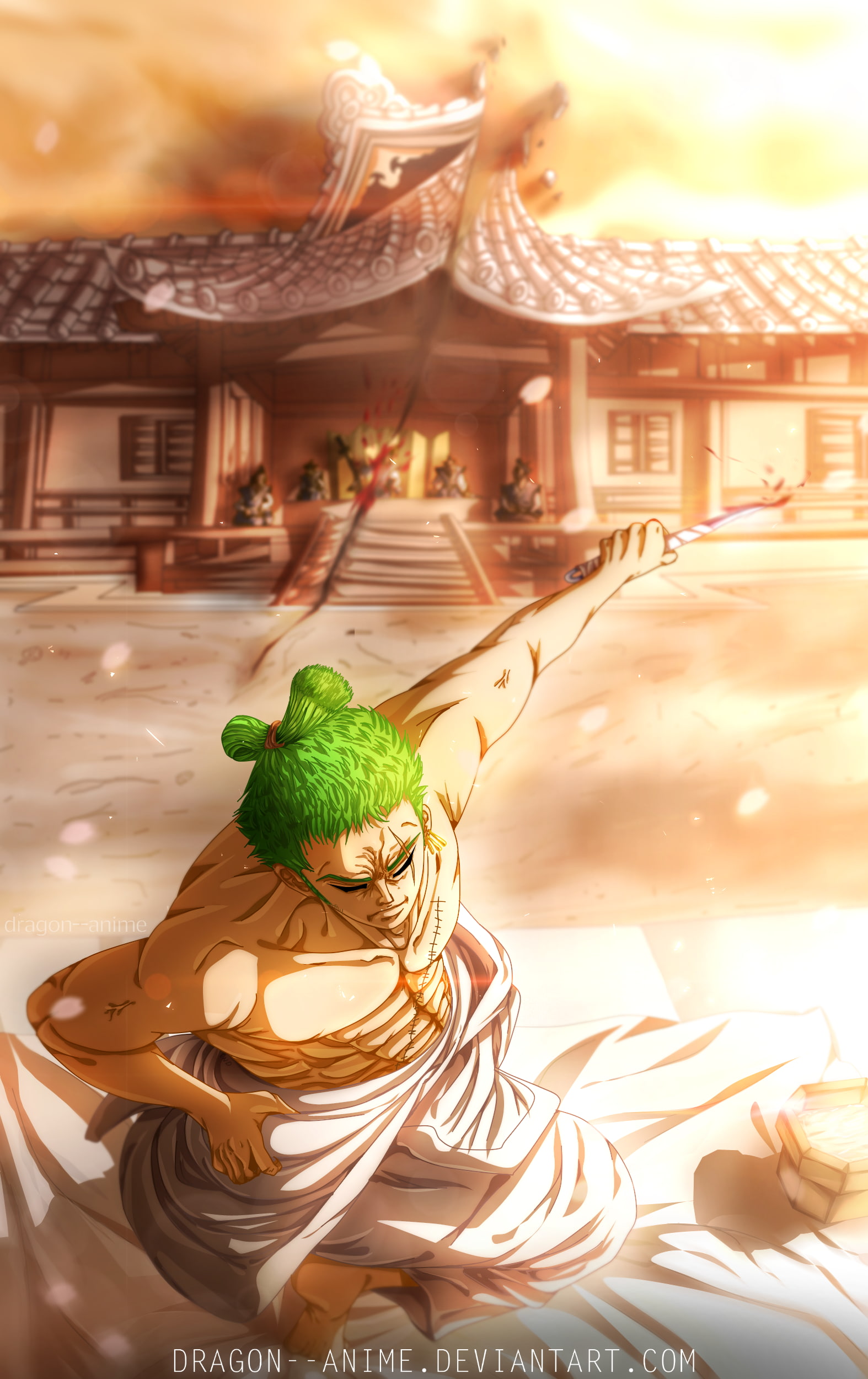 Roronoa Zoro One Piece anime built structure architecture 2k