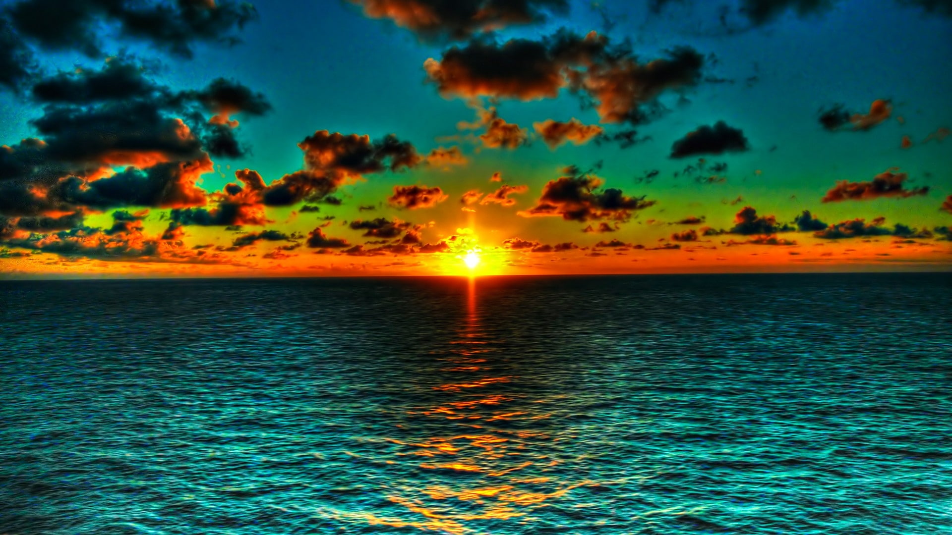 sunset sea Nature Sunsets HD Art 2k