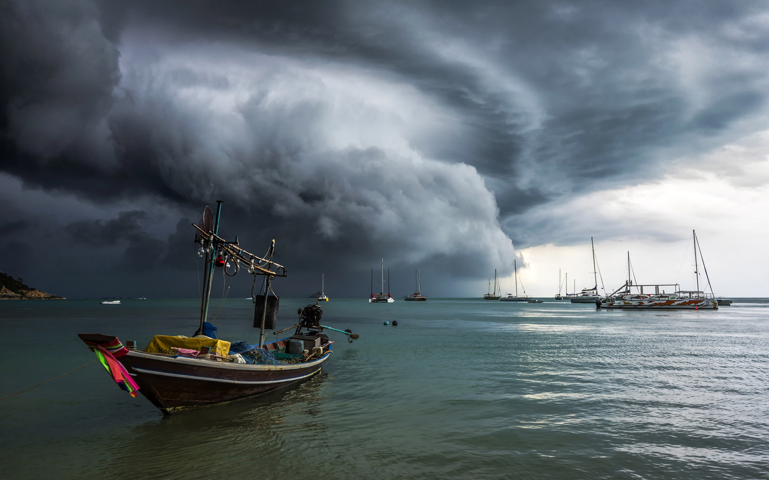 The Storm Before Monsoon Season Choeng Mon Beach Samui Island Thailand Hd Wallpaper For Desktop 2k