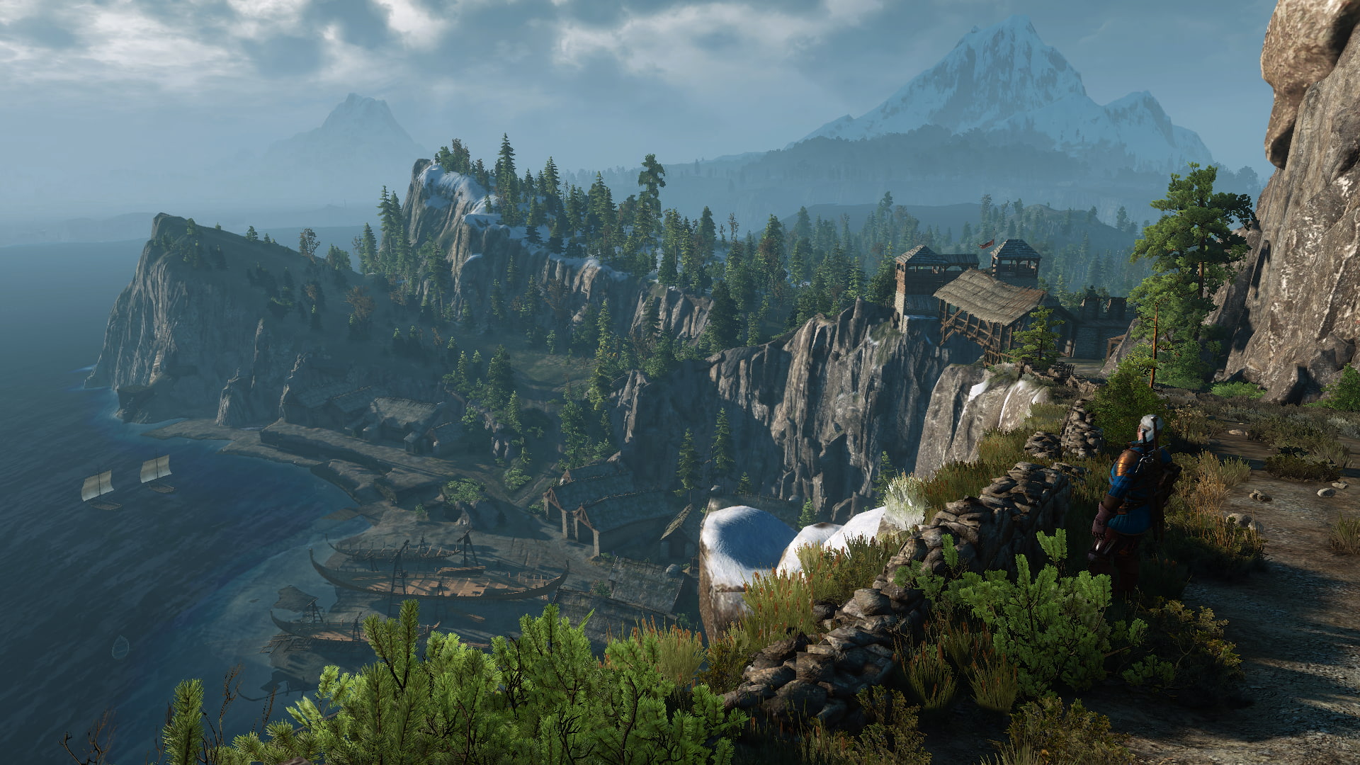 The Witcher mountain scenics nature beauty in real people 2k