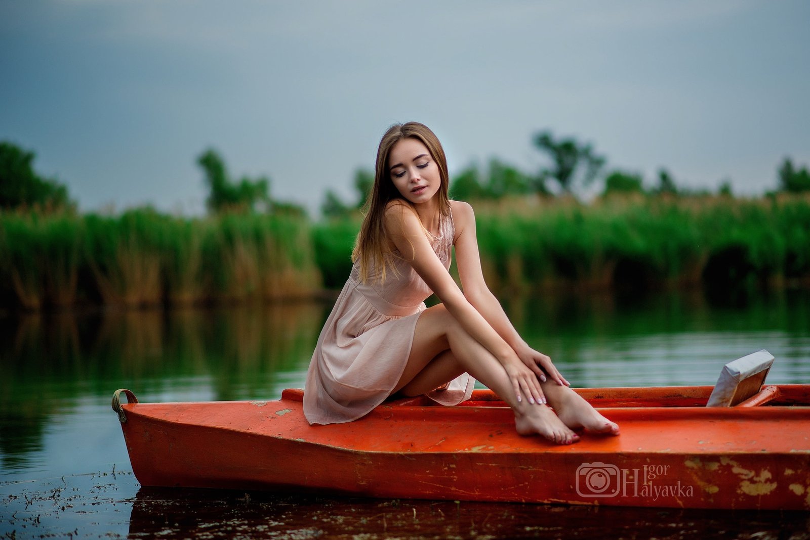 women model blonde long hair outdoors nature Igor Halyavka 2k