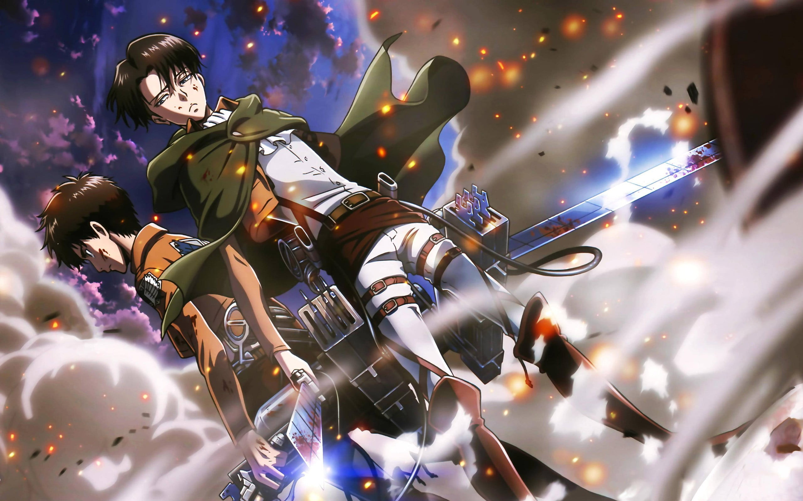 Attack on Titans Shingeki no Kyojin Eren Jeager Levi Ackerman 2k