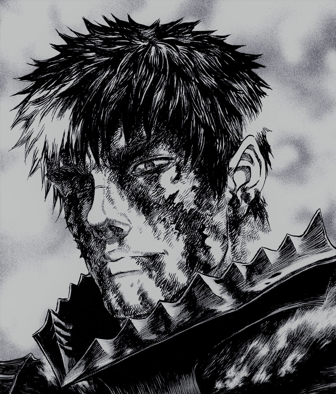 Berserk berserk armor Guts Kentaro Miura sky low angle view