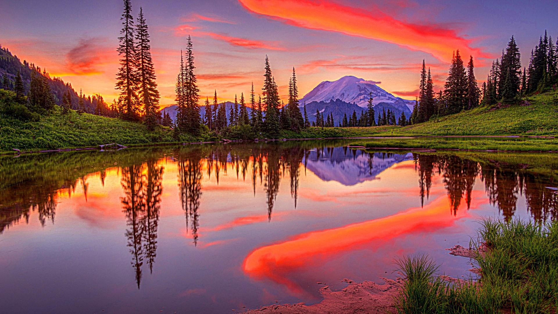 emerald lake carcross yukon reflected reflection landscape 2k
