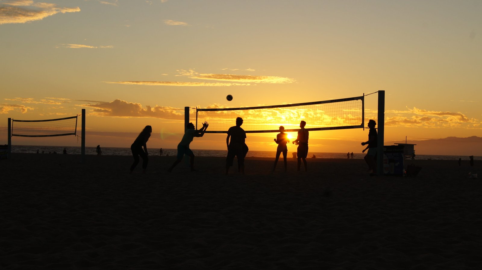 los angeles venice beach united states volley sunset 2k 4k 5k