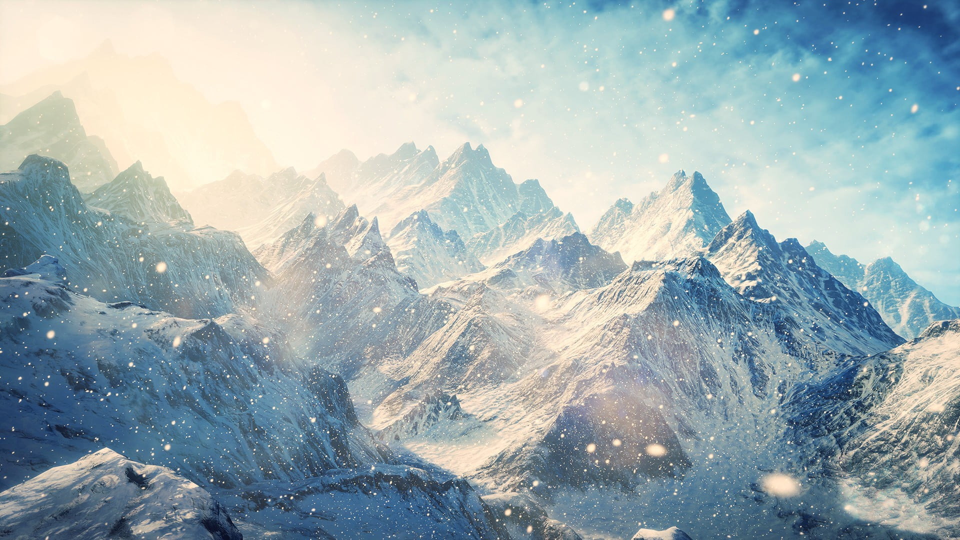 mountain covered with snow wallpaper mountains artwork photo manipulation 2k