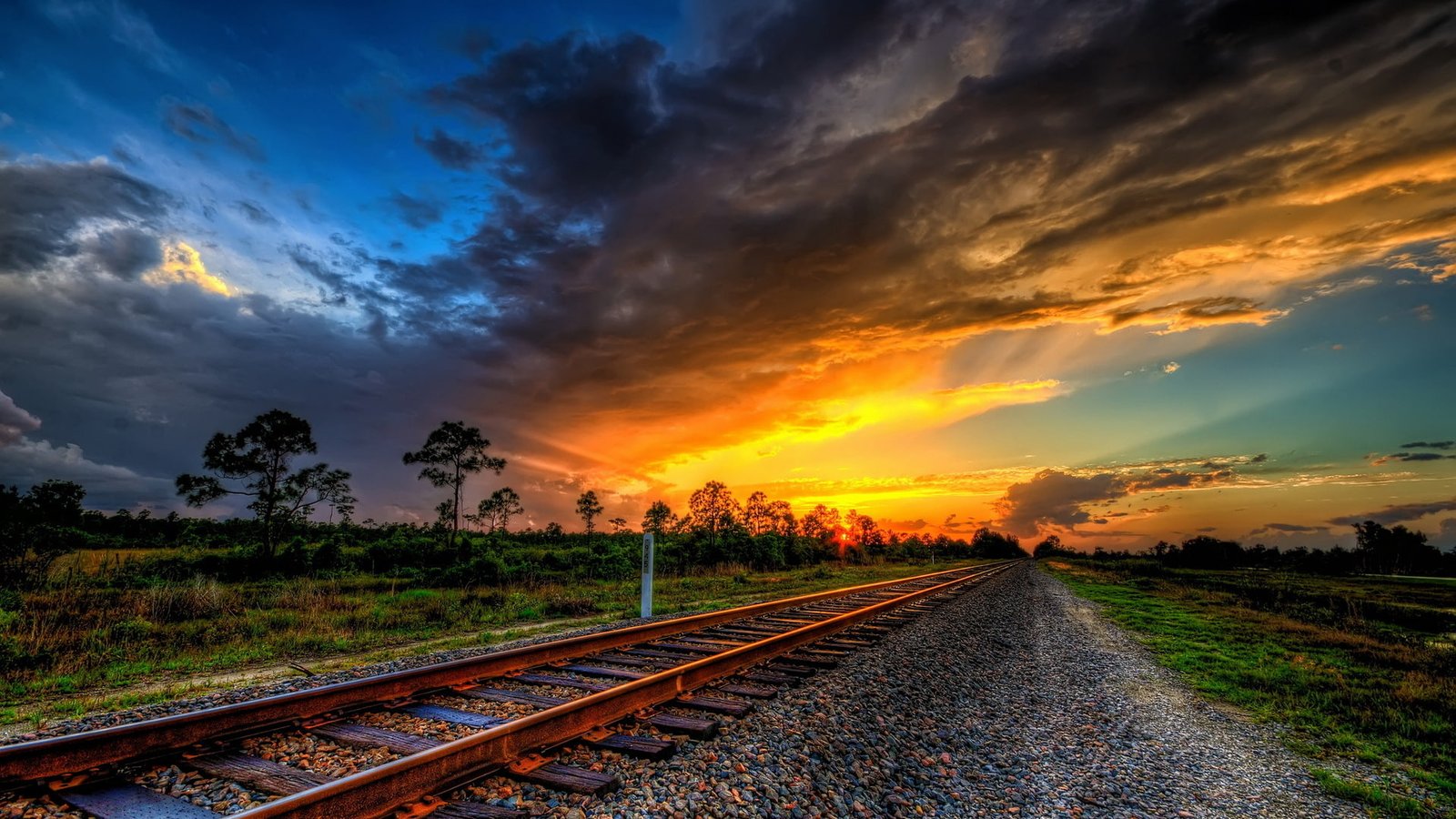 nature landscape sky clouds grass summer environment 2k