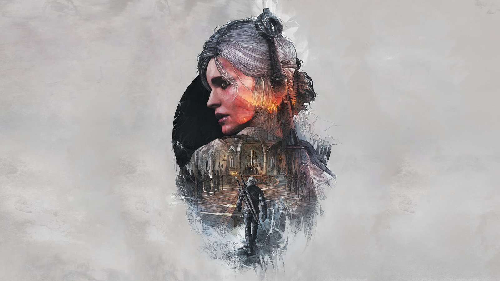 the witcher geralt of rivia ciri 3 wild hunt one person 2k