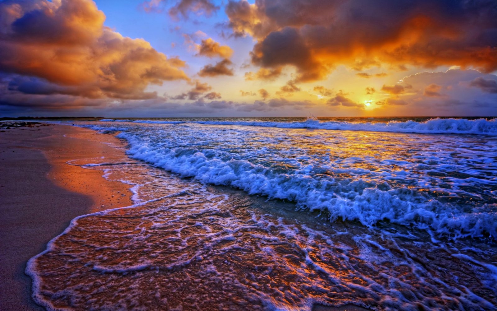 A Very Beautiful Sea View sky water cloud sunset scenics nature 2k